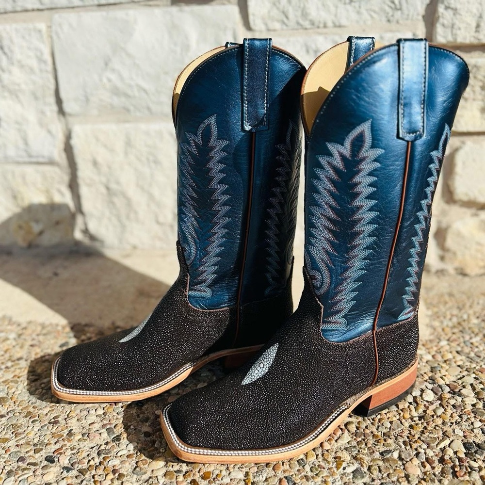 Men's dark chocolate stingray Anderson Bean Cowboy Boots